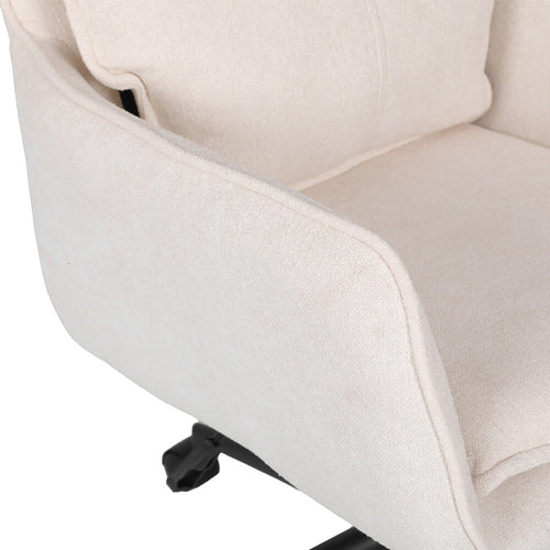 HOME DELUXE bureaustoel CORA geweven stof beige - in hoogte verstelbaar - vtwonen shop