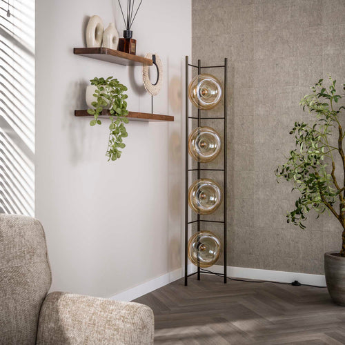 Giga Meubel Vloerlamp Soll - Amber - 4-Lichts - 33x20x168cm