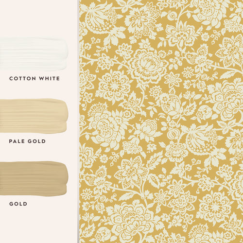 Laura Ashley Vliesbehang Trailing Laurissa Pale Ochre Geel - vtwonen shop