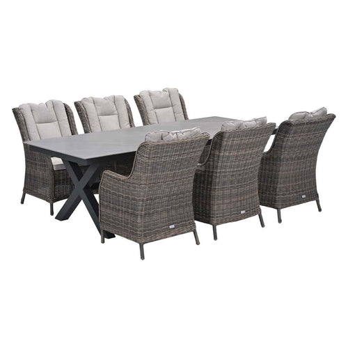 Garden Impressions tuinset Marbella - Sintra - Napoli sand - 240x100 cm - 7-delig