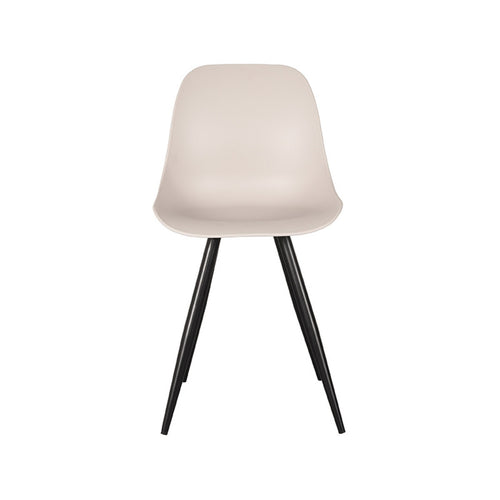LABEL51 Eetkamerstoel Monza - Zand Kunststof - Zithoogte 50cm - Set van 2 - vtwonen shop