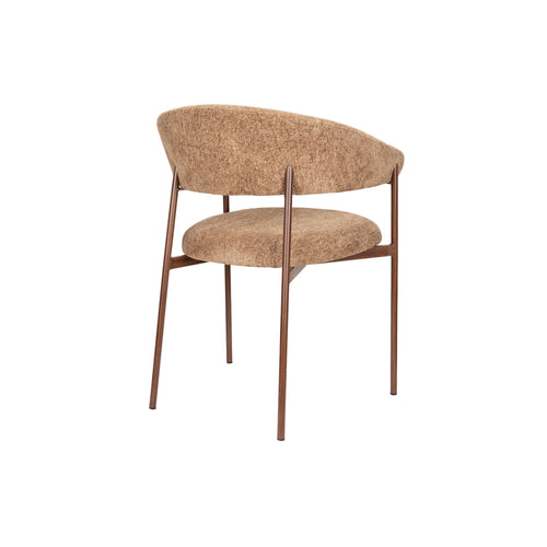 Housecraft Living Richard Eetkamerstoelen Armleuning Gemêleerd Bruin - Set van 2