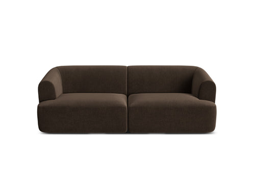 Cosmopolitan Design Modulaire bank Campi 3-zits, flueel chocolade - 90x220x70cm
