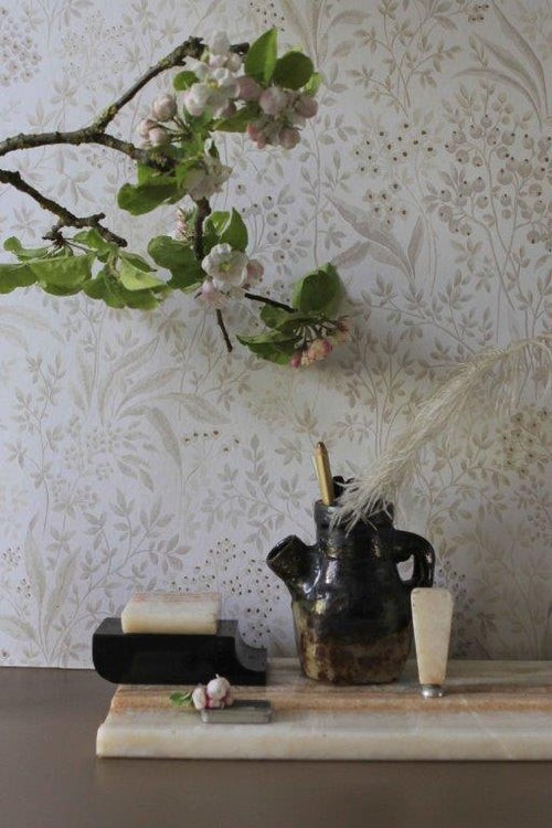 Borastapeter behang bladeren beige - 53 cm x 10.05 m - 661030 - vtwonen shop