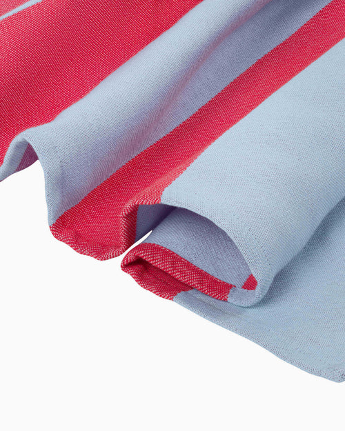noo.ma Su Beach Towel 160x100 cm - 100% katoen, babyblauw en rood