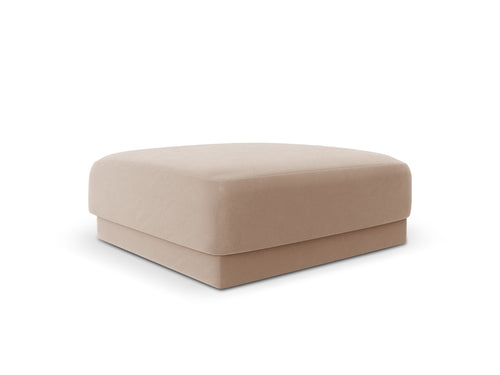 Micadoni Poef Miley flueel, cappuccino - 90x90x40cm