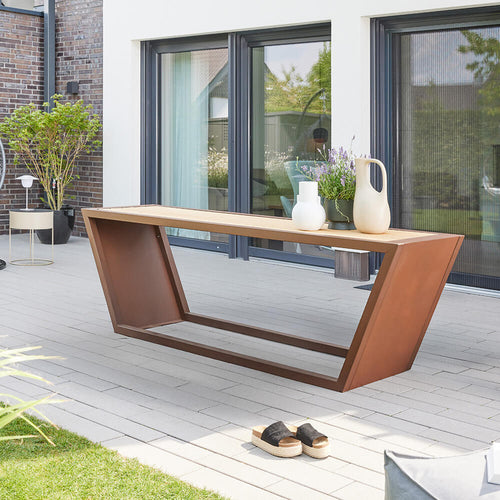 HOME DELUXE Stalen zitset KOBON Bruin - Made in Germany - 1 x tafel - vtwonen shop