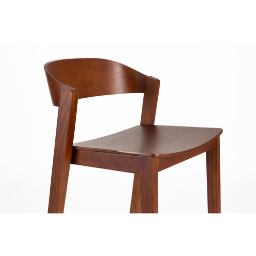 Housecraft Living Wooz Barkruk 65 cm Eikenhout Walnoot bruin - vtwonen shop