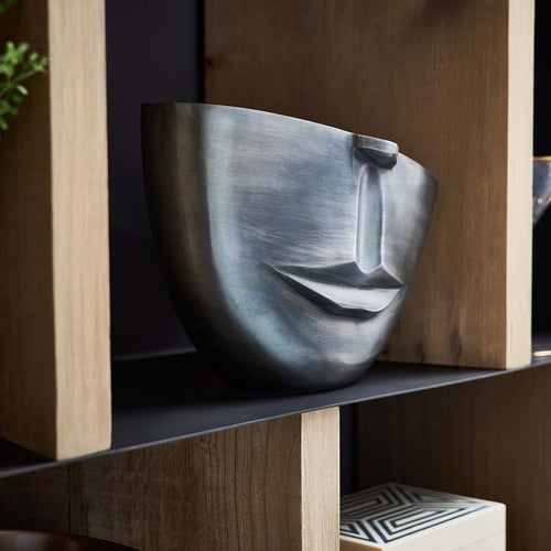 Kare Design Vaas half gezicht antraciet 31cm