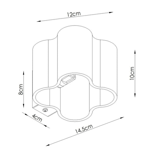 Sollux Lighting Wandlamp OVIO geel G9 - 12x14,5x10cm