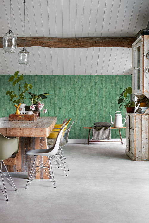 ESTAhome behang bladeren jade groen - 53 cm x 10.05 m - 138987