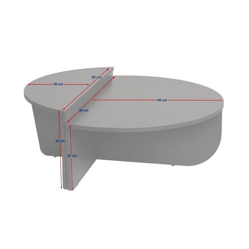 Calicosy - ORION Set van 2 salontafels - Licht hout - 90x90x35 cm