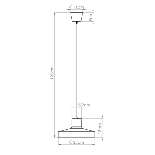 Sollux Lighting Hanglamp BILO azuur - 35x35x120cm