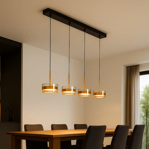 Highlight hanglamp Enzo - 4 lichts - 117  x 160   cm - zwart