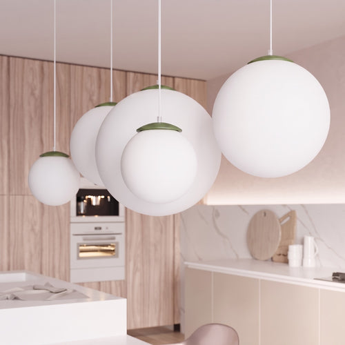 Sollux Lighting Hanglamp UGO 20 olijfgroen - 20x20x110cm
