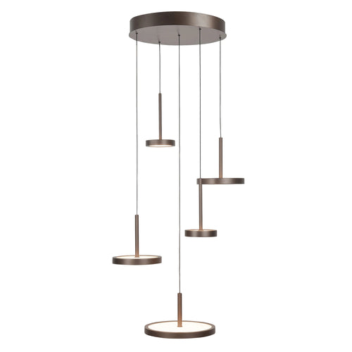 Highlight hanglamp Falcon - 5 lichts - 36  x  160   cm - bruin