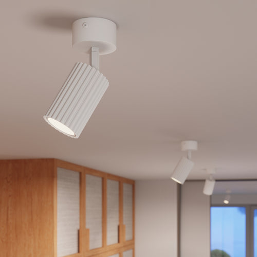 Sollux Lighting Plafondlamp KARBON 1 wit - 7x7x18cm