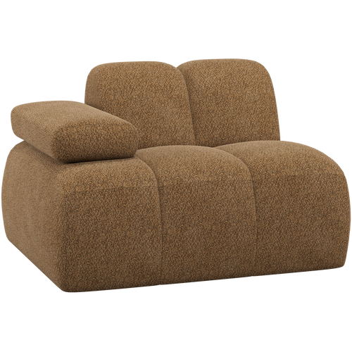 WOOOD 1-zits element bank arm links Mojo - Wollig - Honinggeel - 74x124x97 - vtwonen shop