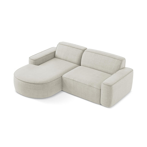 LaMiaSofa hoekbank links Melissa - textuurstof - lichtbeige - 224x166x70