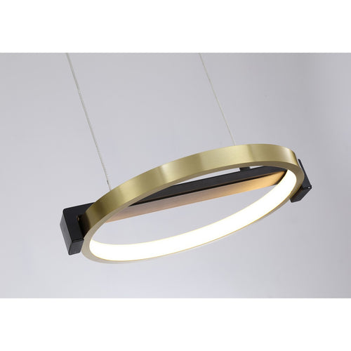 Searchlight Aerial 3-lichts LED-balk plafondlamp, goud en zwart metaal