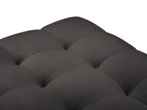 Cosmopolitan Design Poef Bali flueel, donkergrijs - 60x60x41cm