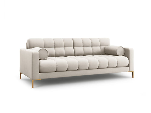 Cosmopolitan Design Bank Bali 4-zits, structurele stof, beige - 96x217x75cm