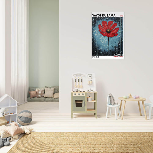 Artfulprints  Yayoi Kusama - Always with love   poster 50x70 cm