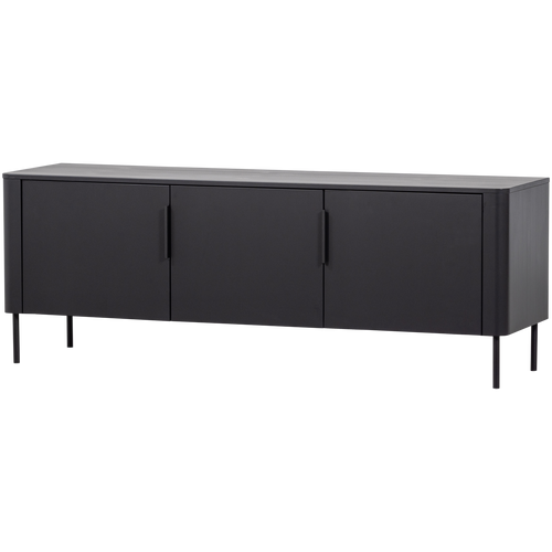 WOOOD tv meubel Gunnar - Grenenhout - Matzwart - 56x154x44