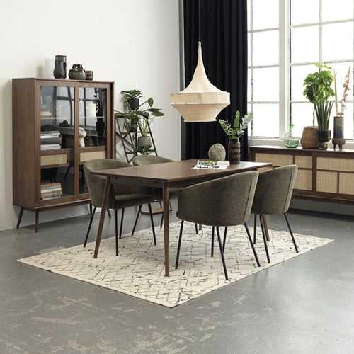 Olivine Boas Sideboard Gerookt Eiken - Hout - Rattan - B 180 cm