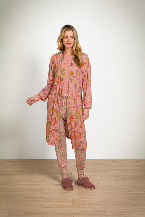 Pip Studio - Bobien Pyjama Broek Dames - Jabali - Roze - XL - vtwonen shop