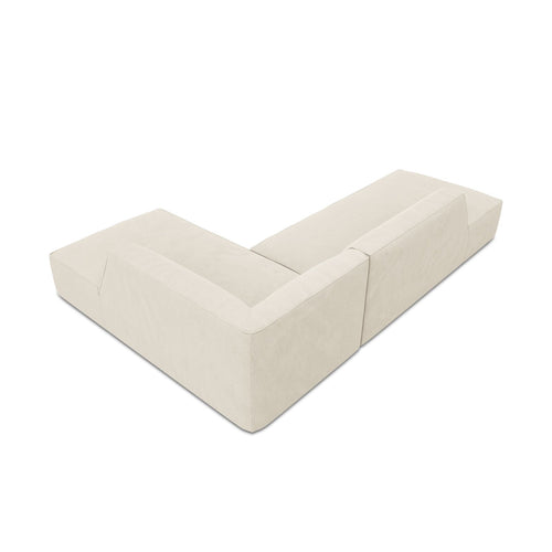 Cosmopolitan Design - Modulaire hoekbank rechts Siena 4-zits, ribfluwelen lichtbeige - 180x273x69cm