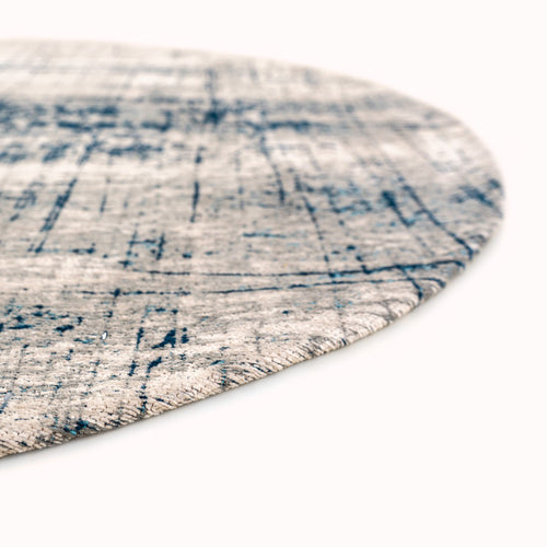 Louis De Poortere vloerkleed Bronx Azurite - blauw - 140x140cm - vtwonen shop