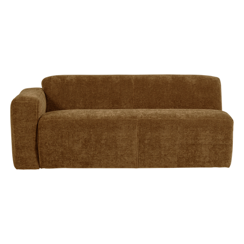 WOOOD 2-zits bank arm links Mojo Base - Rib - Honinggeel - 74x185x97