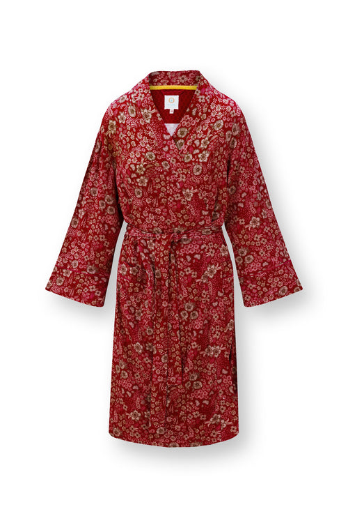 Pip Studio - Naomi Kimono Dames - Daisy Dreams - Rood - XS