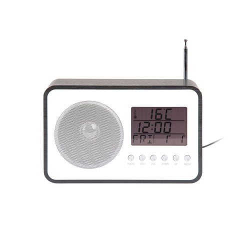 Karlsson wekker FM Radio - zwart - 19.2x6.6x12.5cm - vtwonen shop