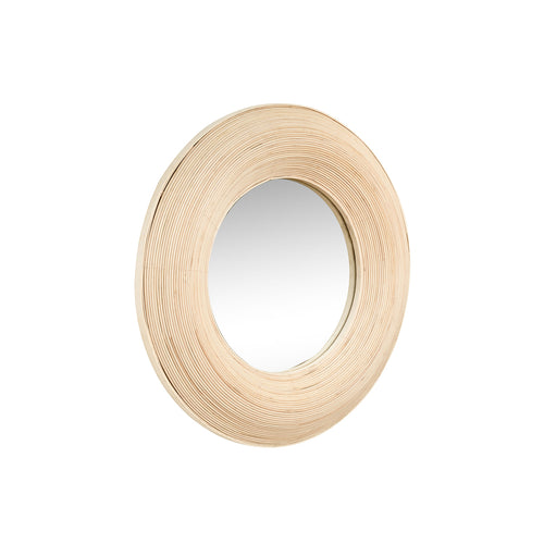 Hübsch spiegel Blush - bamboe/spiegelglas - ø60xh6cm - vtwonen shop