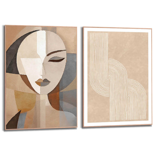 Reinders schilderijen set Abstract portret - 70x50cm