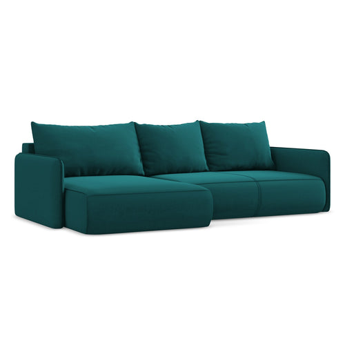 LaMiaSofa hoekbank links Palermo - velours - marien - 240x148x86