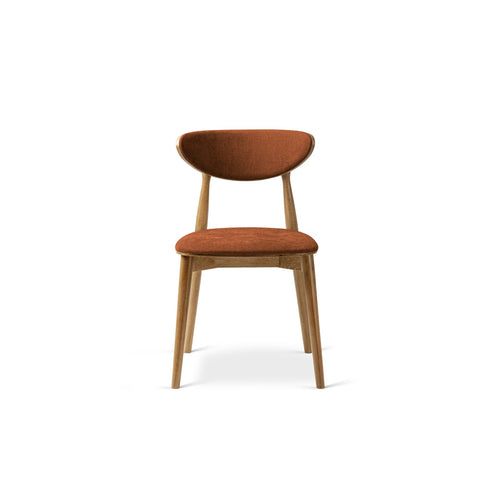 Set van 2 stoelen Rina chenille oranje - 48x47.5x79cm