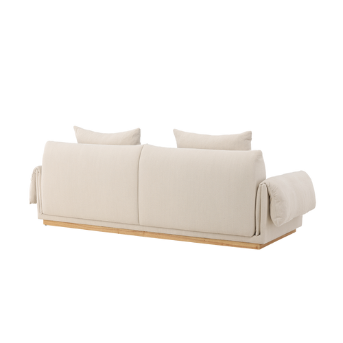 Nest living Rikki Gestoffeerde 3-Zits bank Beige - 237 cm - vtwonen shop