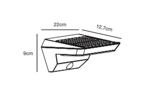 Nordlux Agena Wandlamp buiten - Sensor & Solar - LED - 3000K - IP44 - Zwart - vtwonen shop