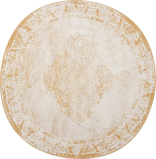 Rond Buitenkleed sage - Geel/Okergeel - dubbelzijdig - EVA Interior - 200 x 200 cm - vtwonen shop