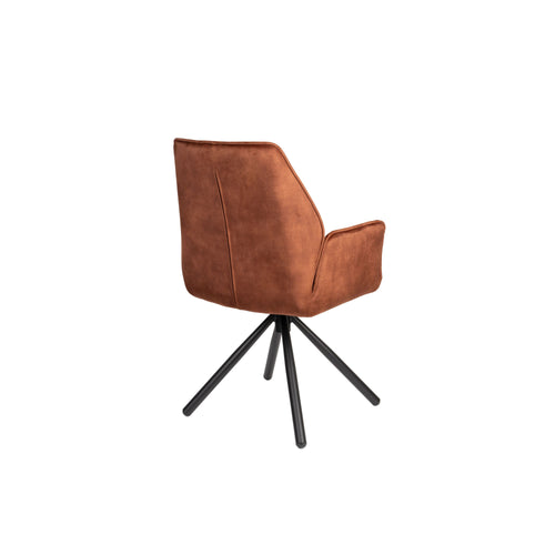Housecraft Living Jamie Eetkamerstoelen met armleuning Rust/ Bruin - Set van 2