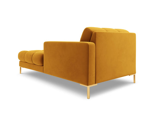 Cosmopolitan Design rechter chaise longue Bali flueel, geel - 185x102x75cm