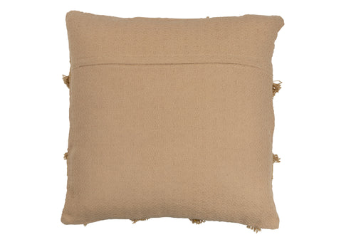 J-Line kussen Kruis Vierkant - polyester - beige - vtwonen shop