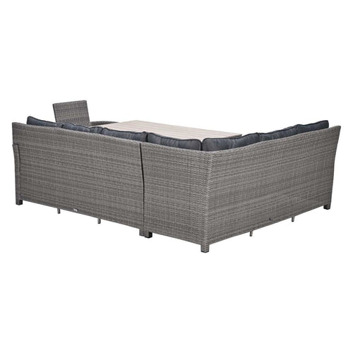 Garden Impressionslounge dining set Jaru 6-delig links - light teak vironwood