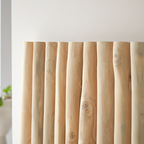 Tikamoon Hoofdbord van massief teakhout 180 cm - Naturel - vtwonen shop