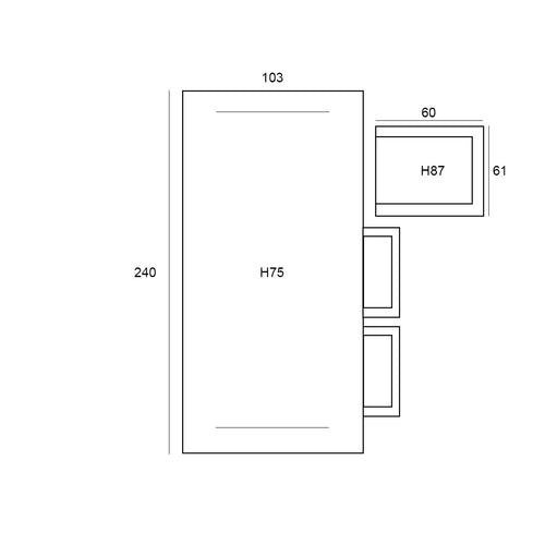 4 Seasons tuinset Fabrice - tuintafel Manolo 240x103 cm 7-delig