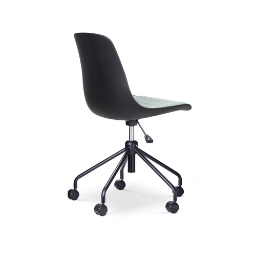 Nolon Nout-Liv Bureaustoel Zwart - Groen Kussen - Zwart Onderstel - vtwonen shop