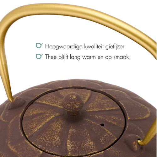 Bredemeijer - Theepot Kunming 1,3L gietijzer aubergine
